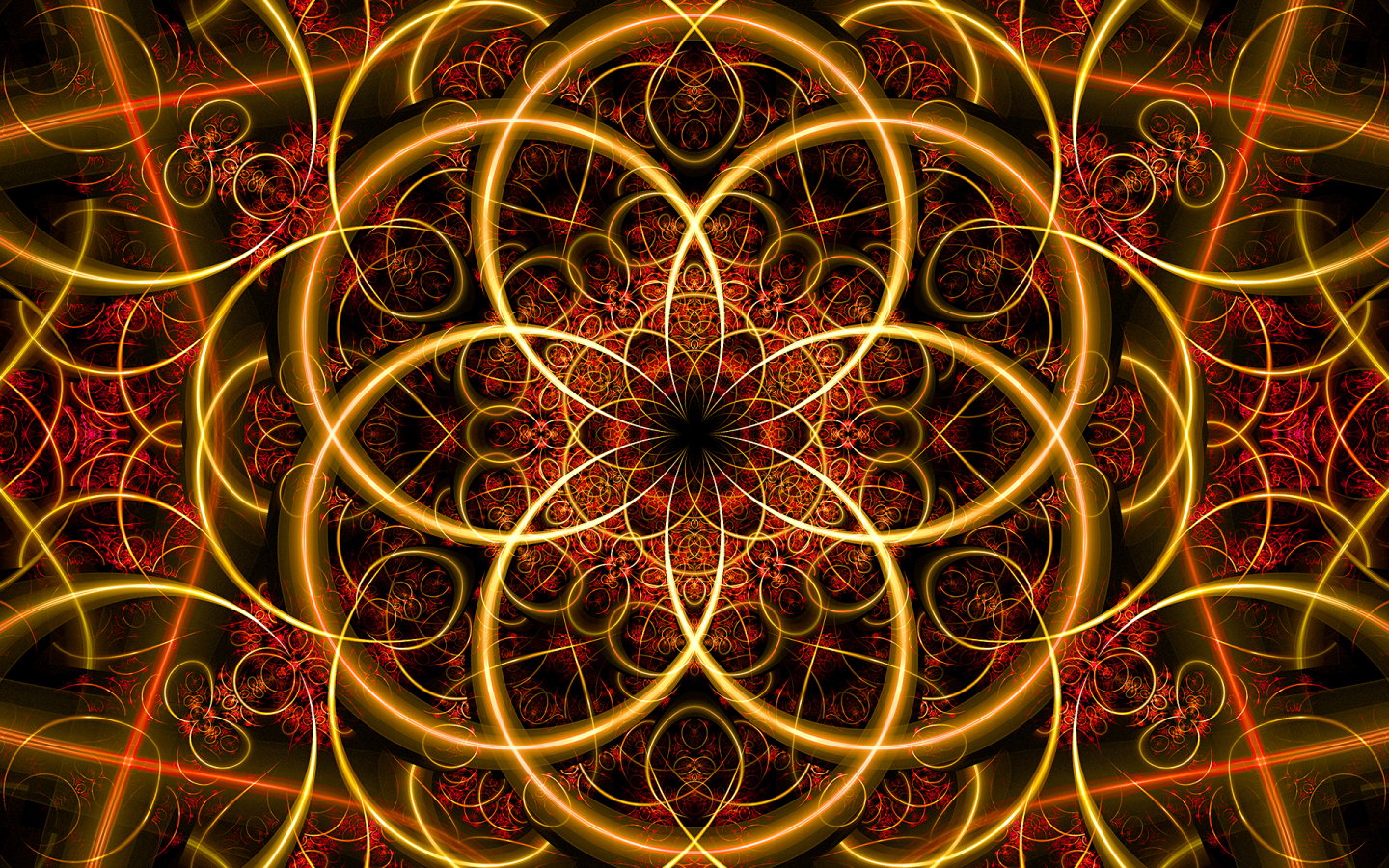 Абстрактный красно желтый рисунок 