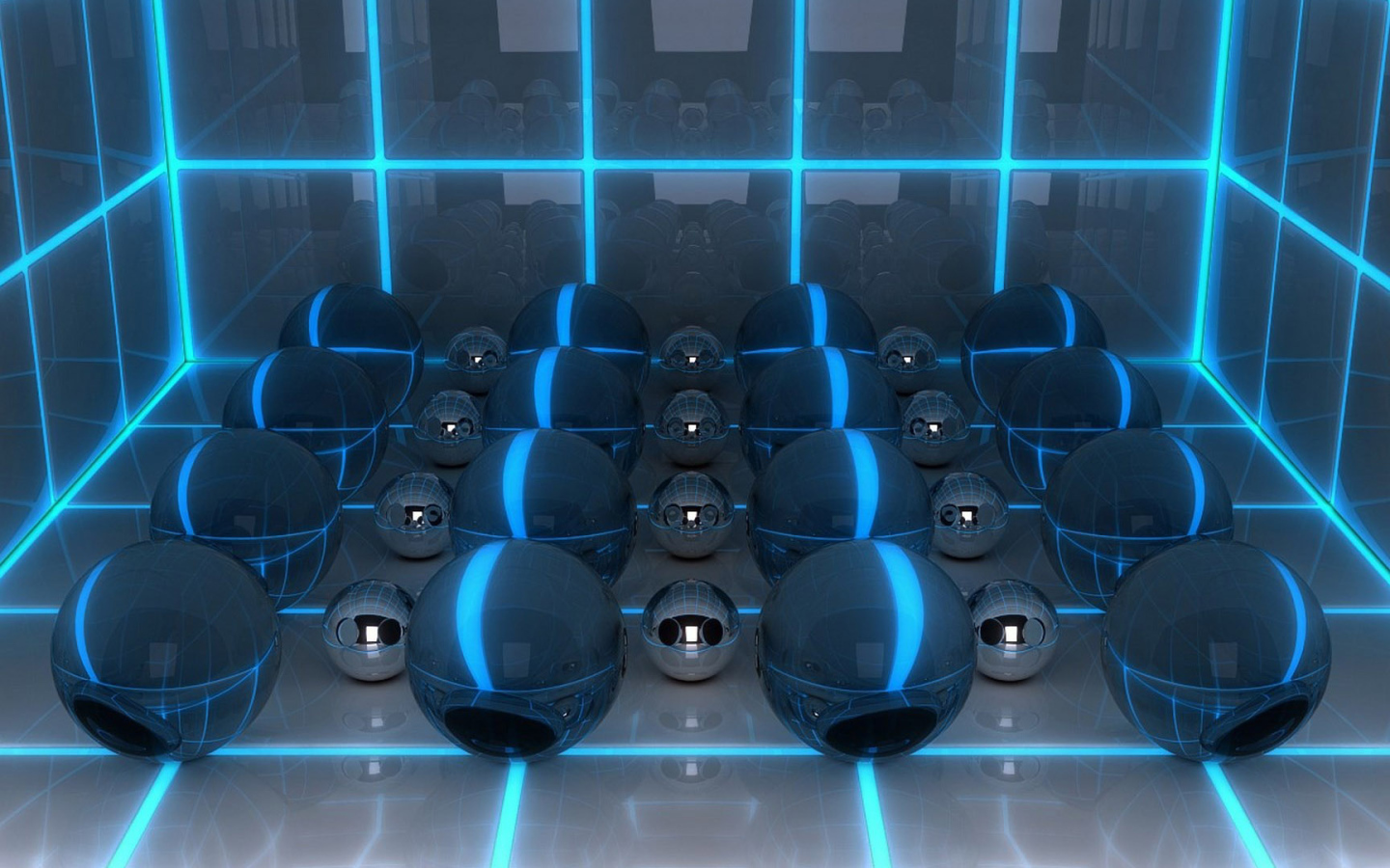 Шары разного размера 3D графика 