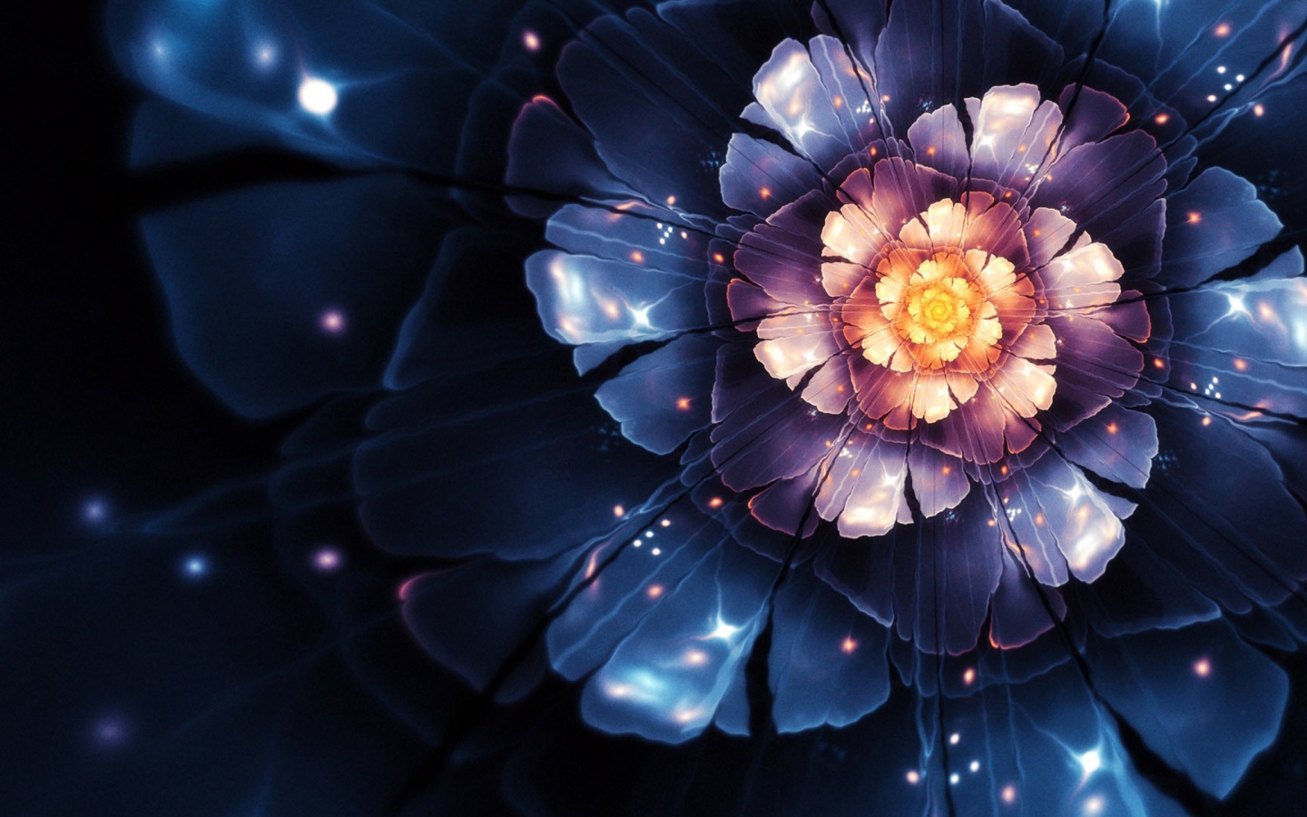 Красивый абстрактный цветок 3 д графика 