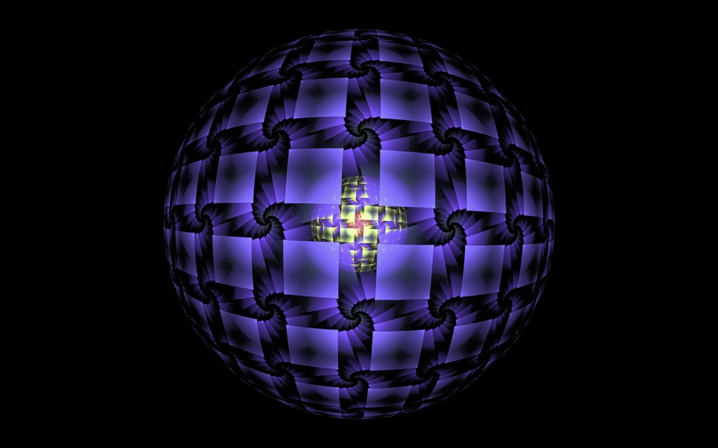 Большой сиреневый шар 3д графика 