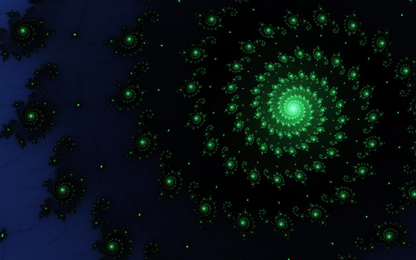 Зеленая спираль абстракция 