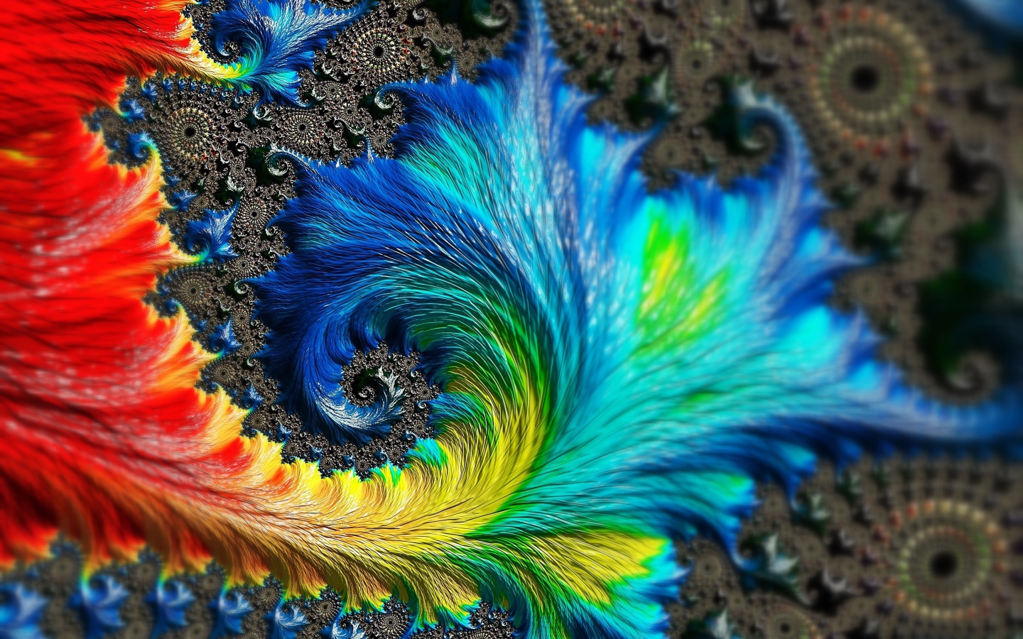 Разноцветный красочный абстрактный рисунок 