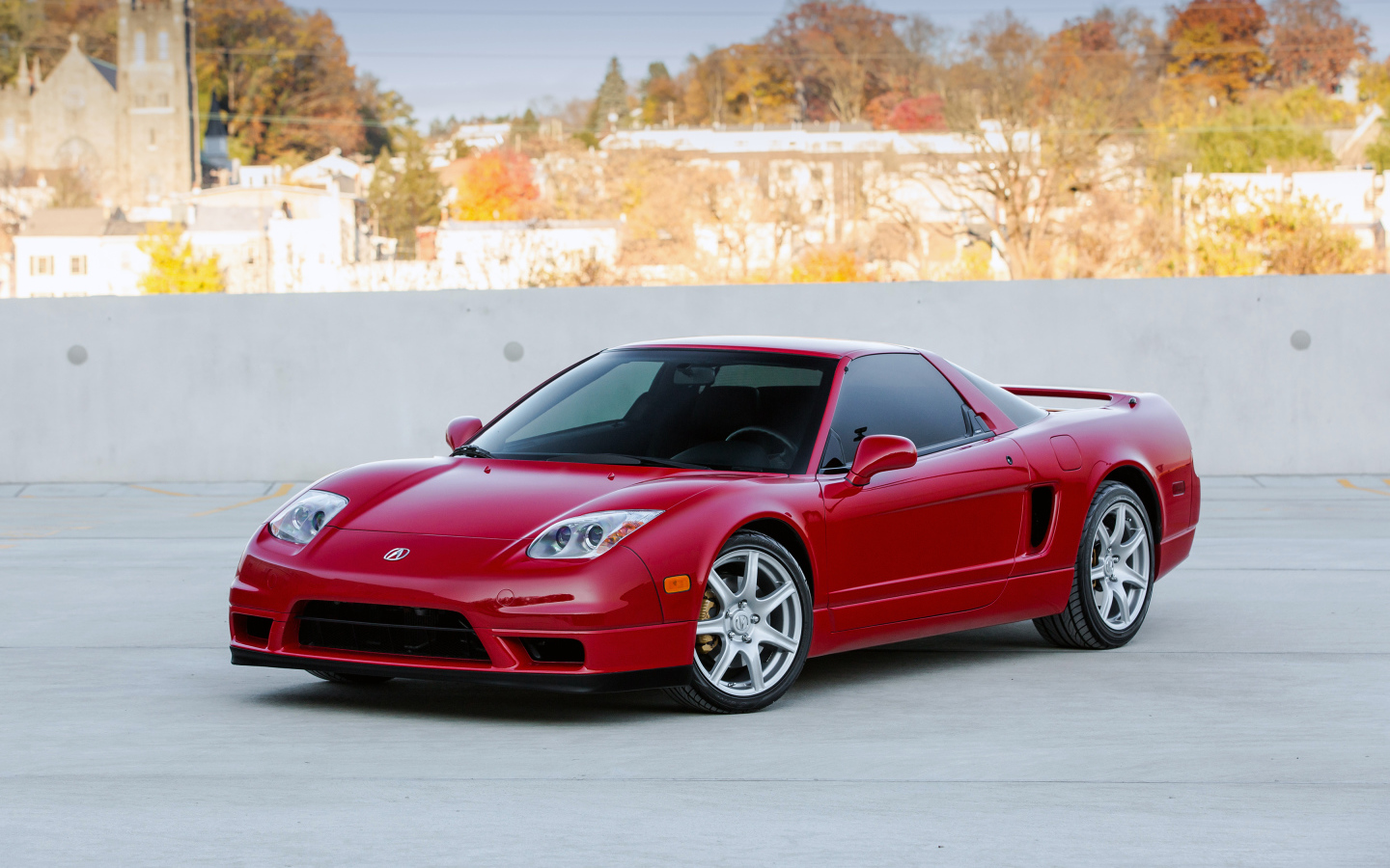 Спортивный красный автомобиль Acura NSX 