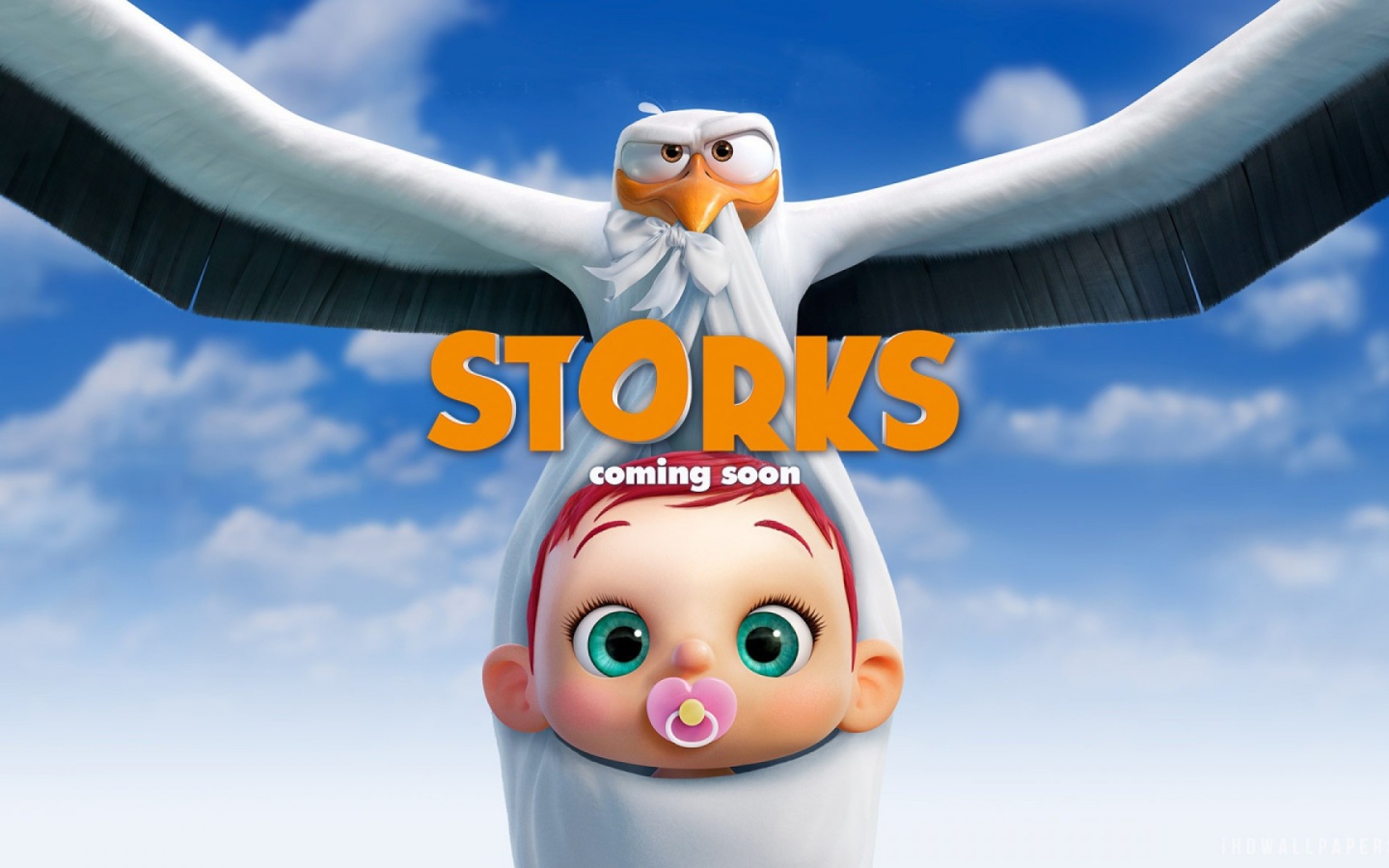 Логотип мультфильма Аисты  