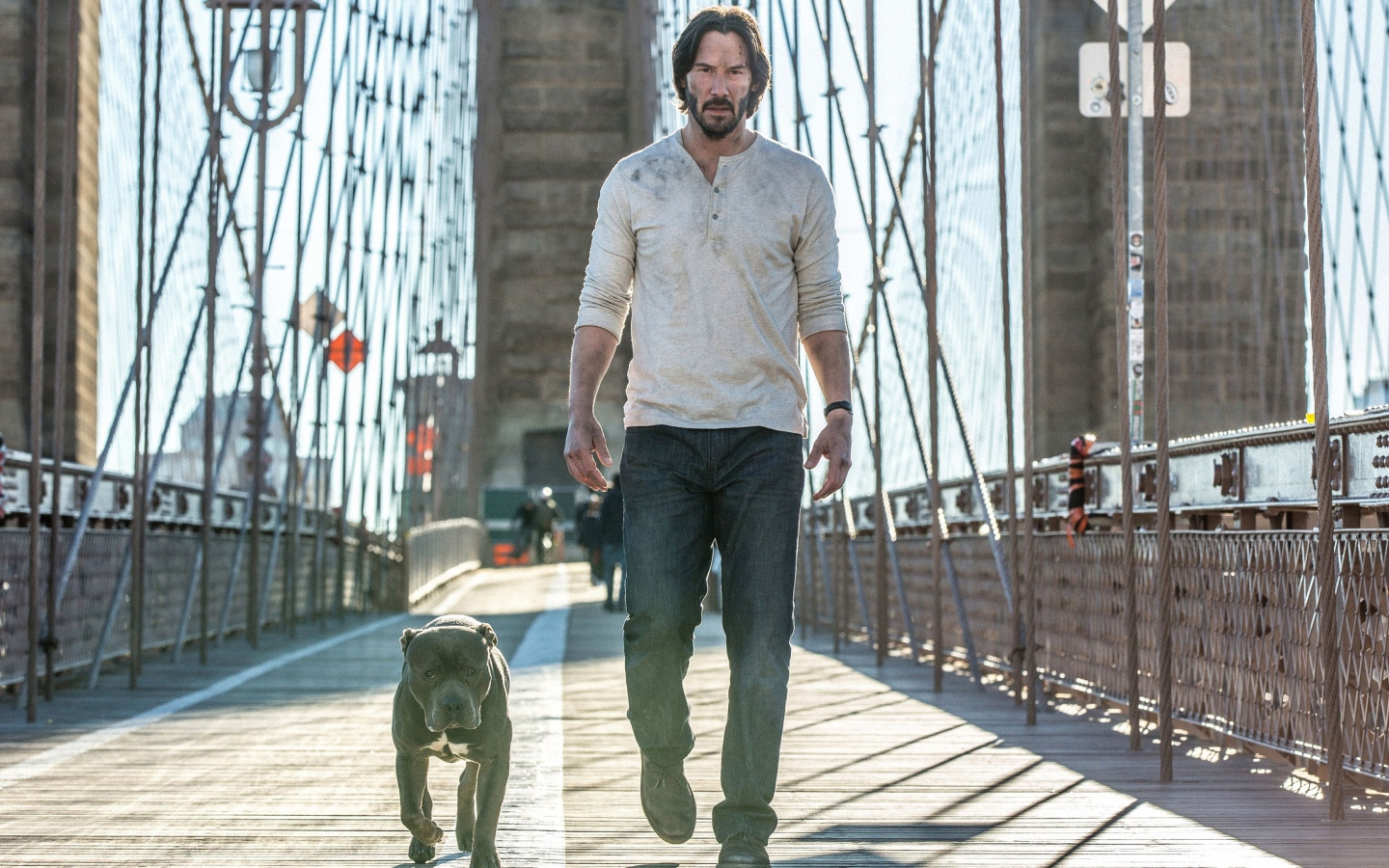 Актер Киану Ривз с собакой фильм Джон Уик 