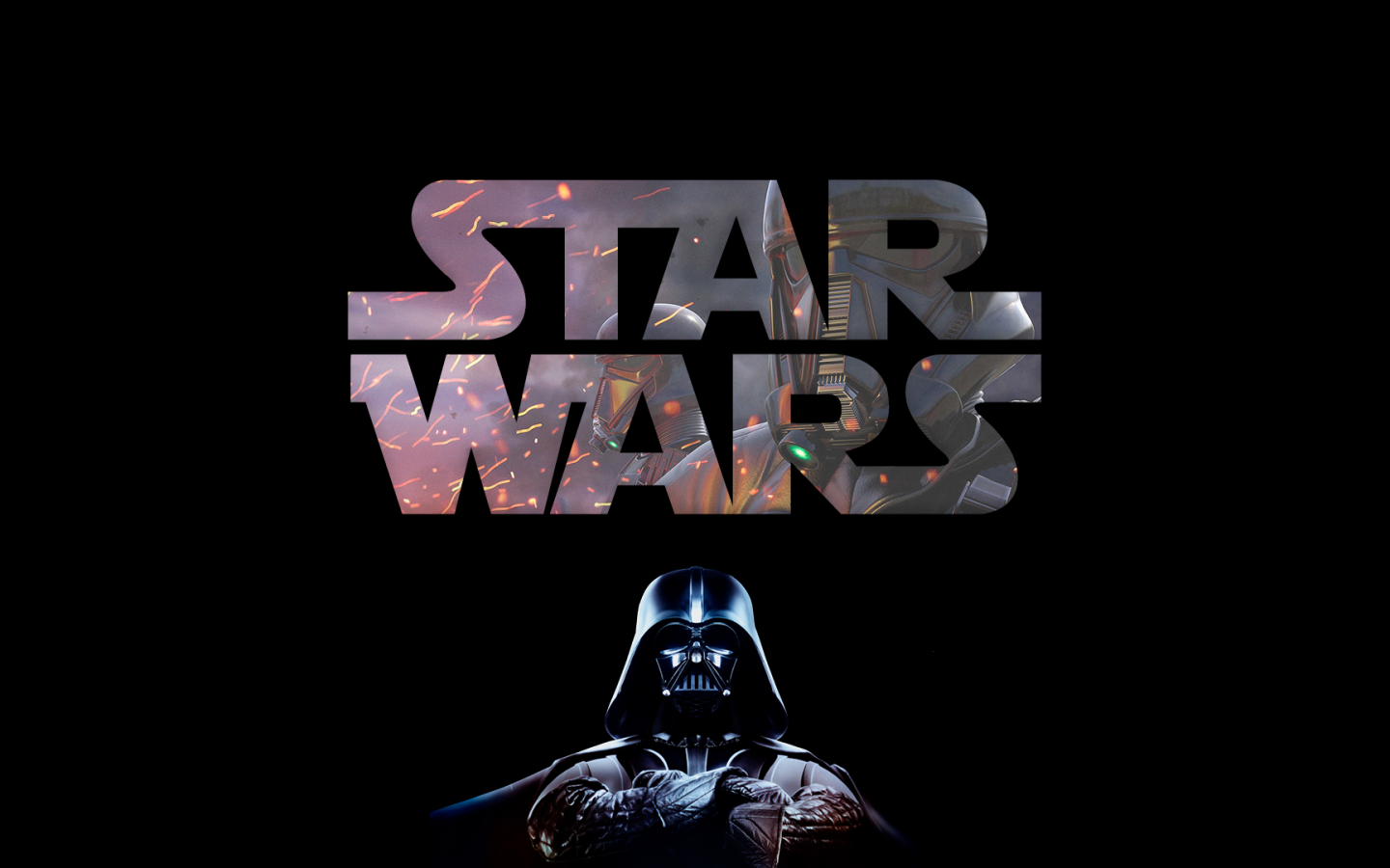 Логотип фильма Звездные войны с Дартом Вейдером 