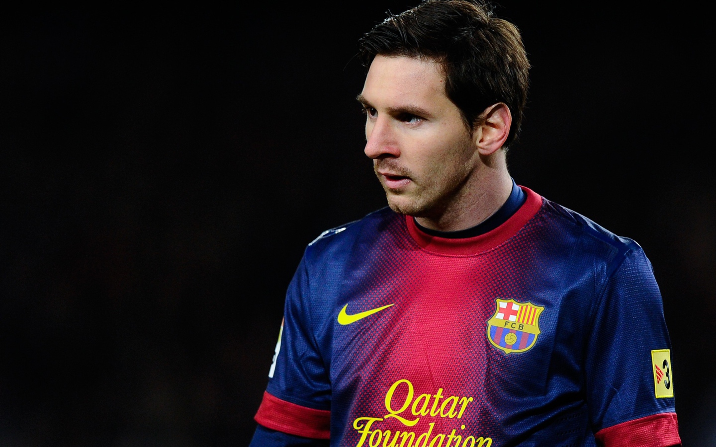 Нападающий Лионель Месси на поле