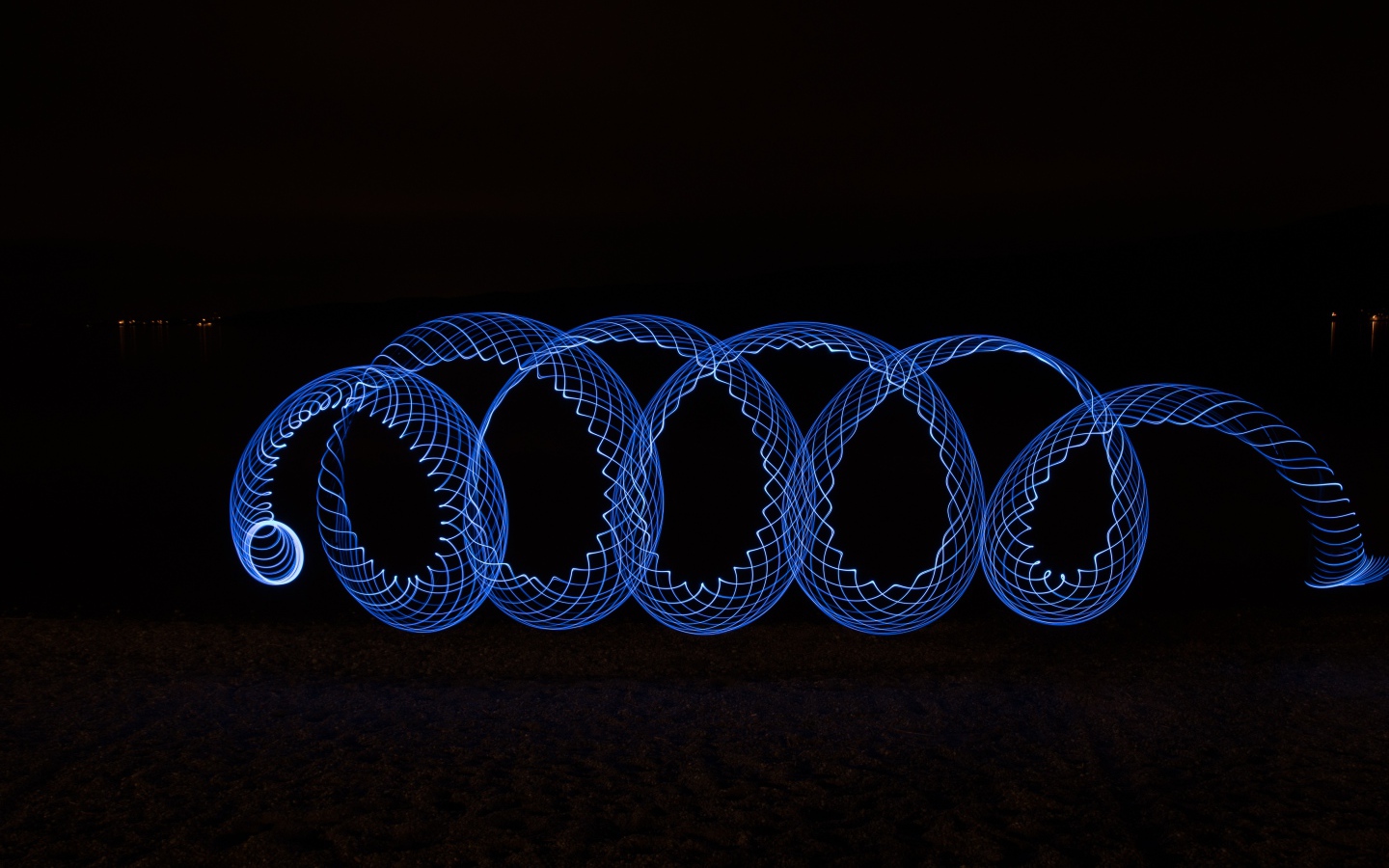 Neon spiral, 3d graphics