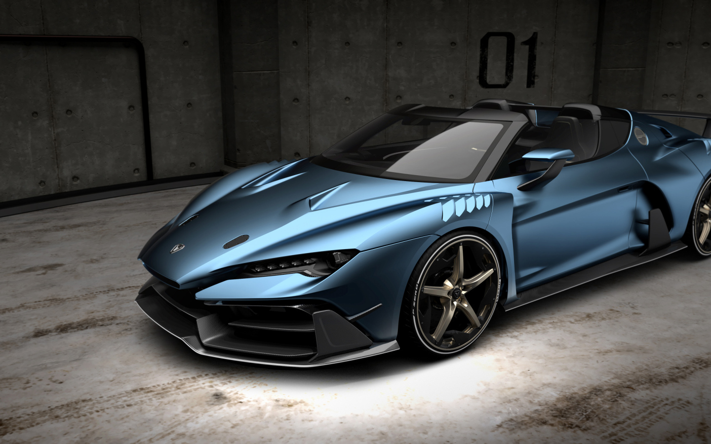 Красивый дорогой автомобиль Italdesign Zerouno 2018