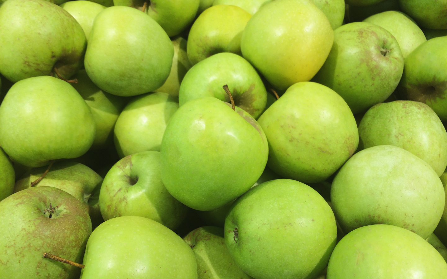 Много зеленых яблок крупным планом