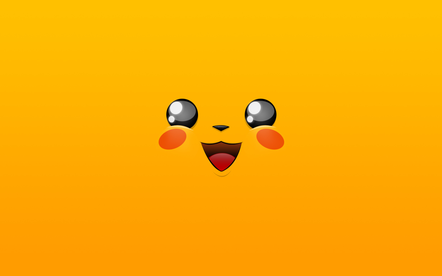 Лицо покемона Пикачу на желтом фоне