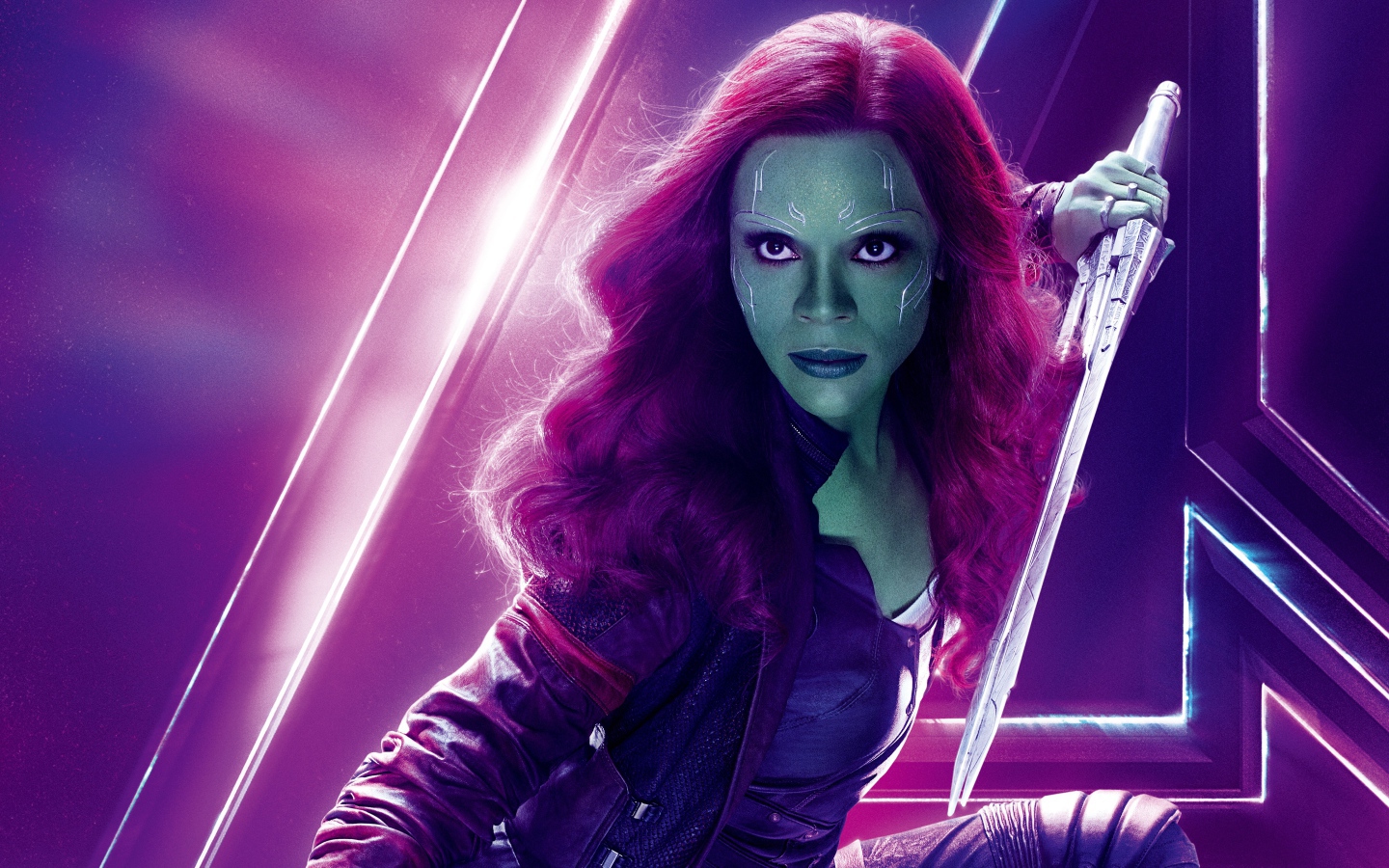 Гамора, персонаж супергеройского фильма Мстители. Война бесконечности, 2018