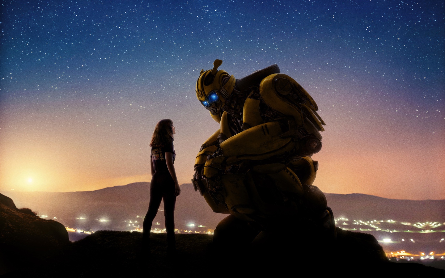 Постер нового фантастического фильма Бамблби (Трансформеры 6), 2018