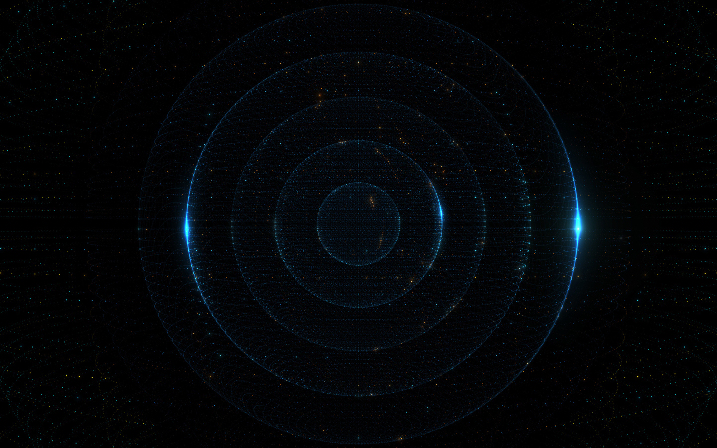 Неоновые круги на черном фоне 