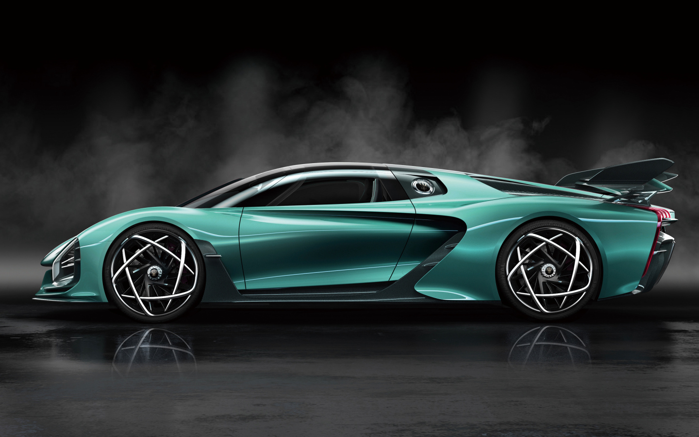 Быстрый автомобиль Hongqi S9 2020 года вид сбоку 