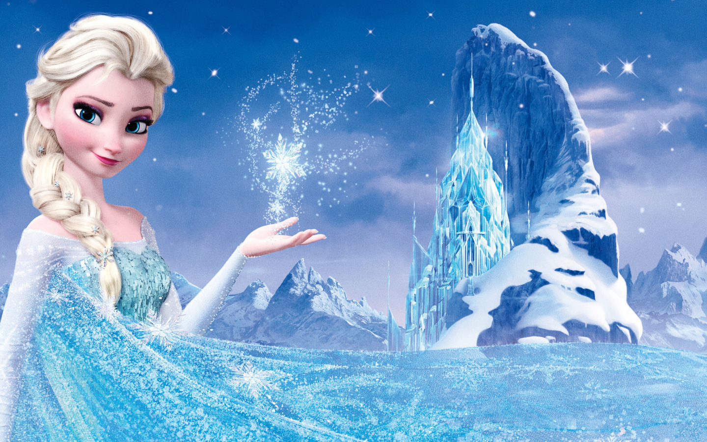 Красивая Эльза из мультфильма Холодное сердце 2