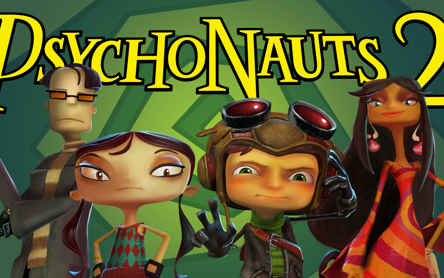 Постер с главными героями игры Psychonauts 2, 2019 года