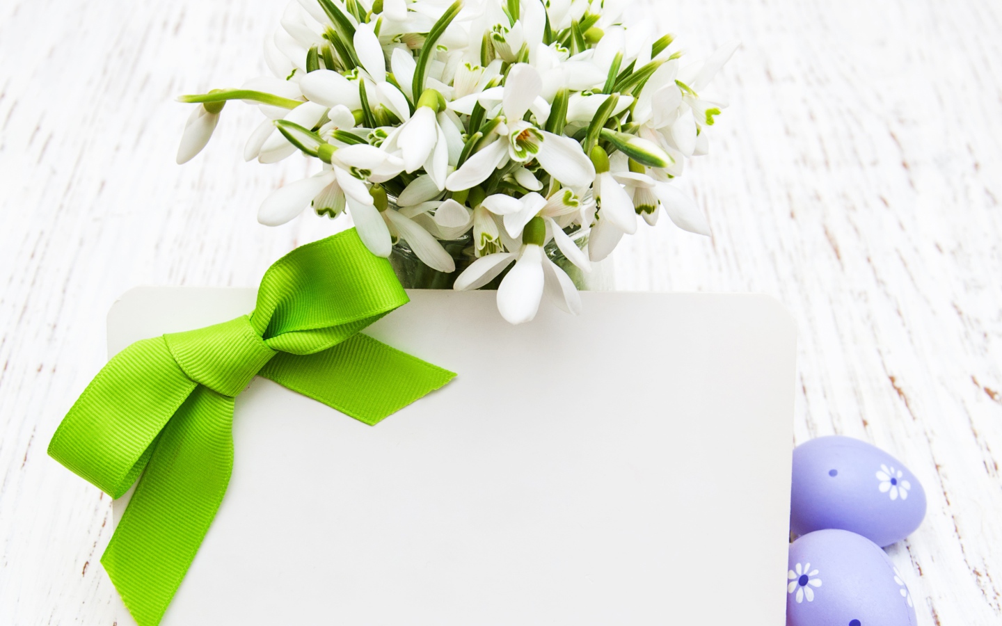 Букет подснежников с открыткой шаблон для поздравительной открытки