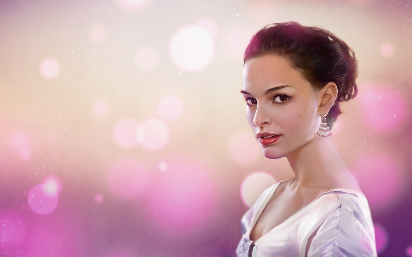 Красивая актриса Натали Портман, рисунок