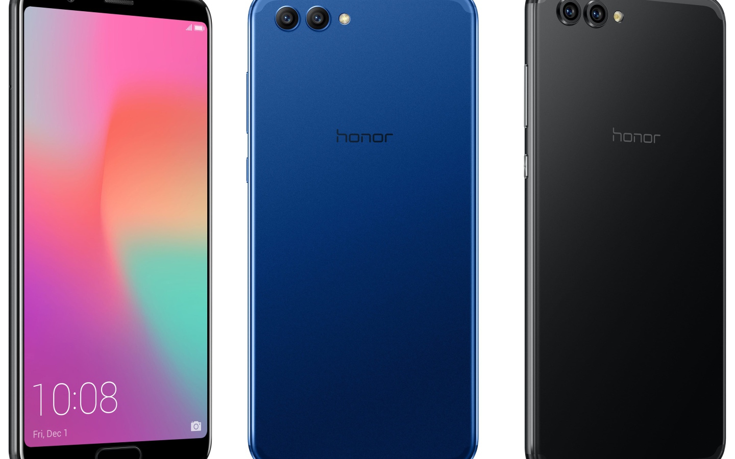 Новый смартфон Honor 10 на белом фоне