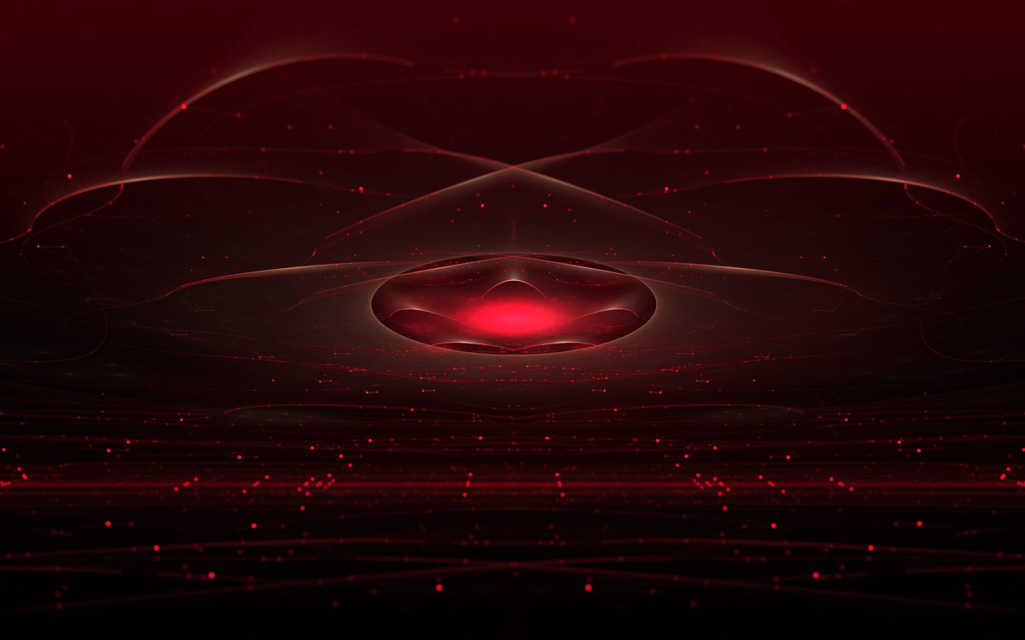 Большой красный овал над лазерным полем