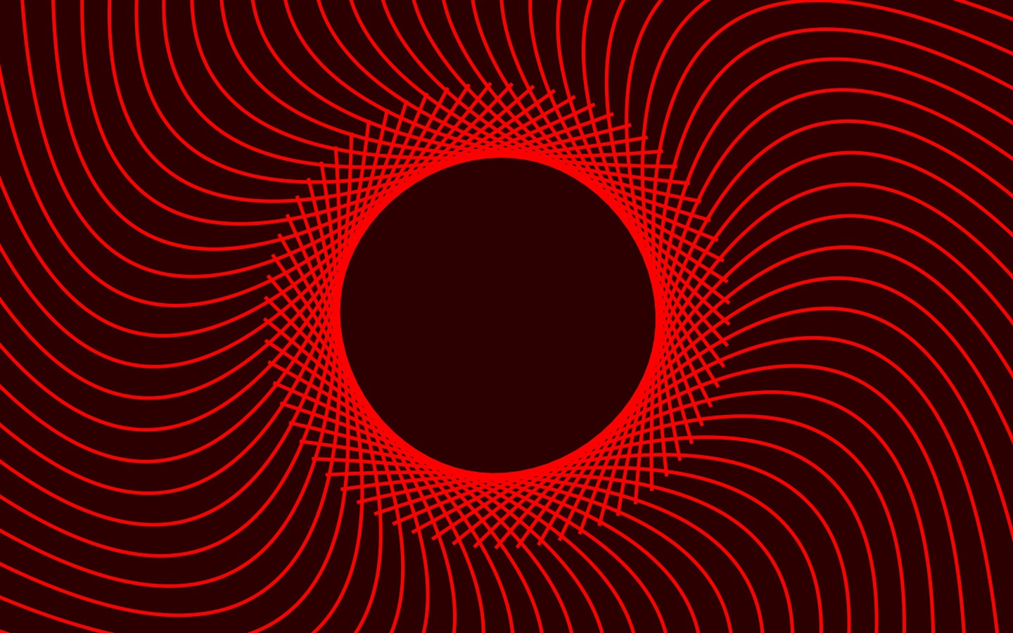 Красный абстрактный круг с линиями 