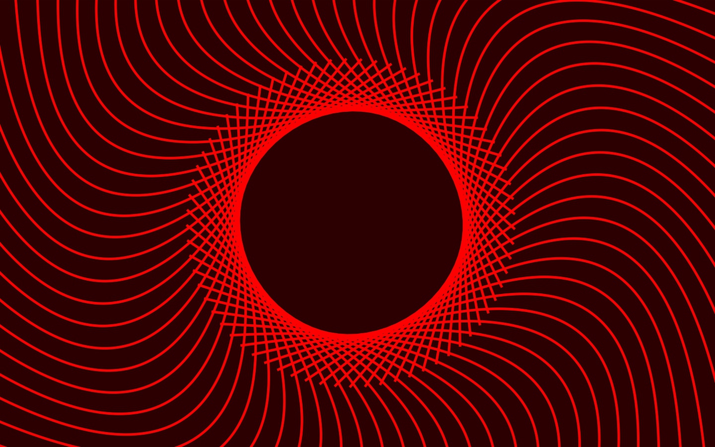 Красный абстрактный круг с линиями 