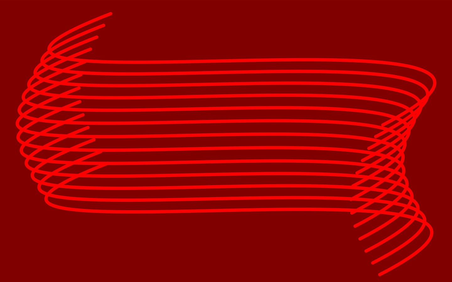 Алые абстрактные волны на красном фоне 