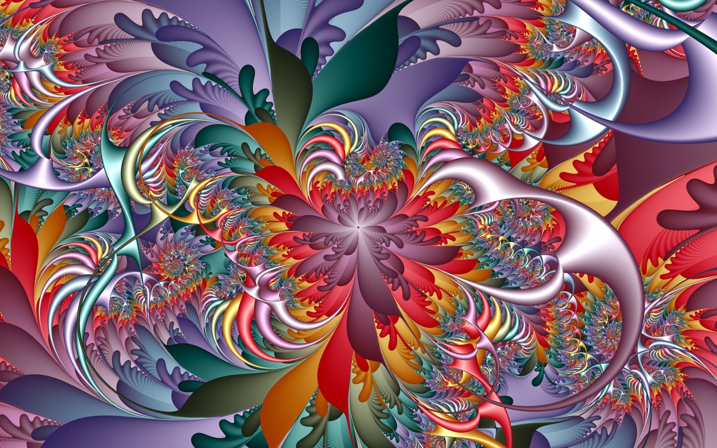 Необычный цветочный узор 3д графика 