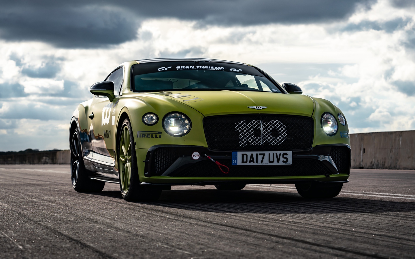 Bentley Continental GT race car on the track