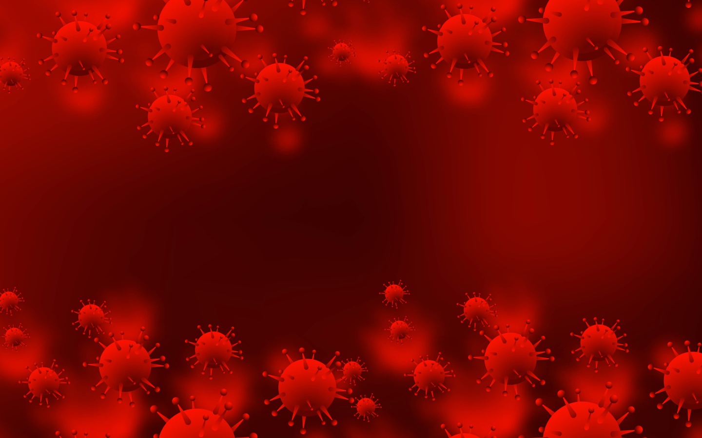 Красный фон с бактериями 