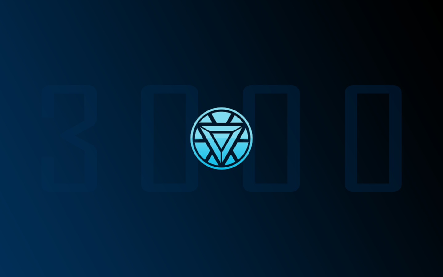 Цифры 3000 на синем фоне с символом 