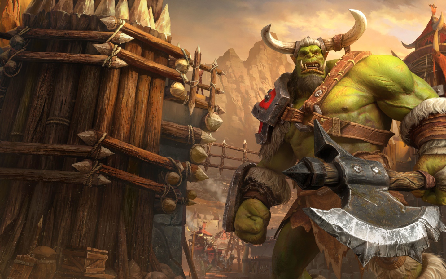 Orc from the computer game Warcraft III: Reforged