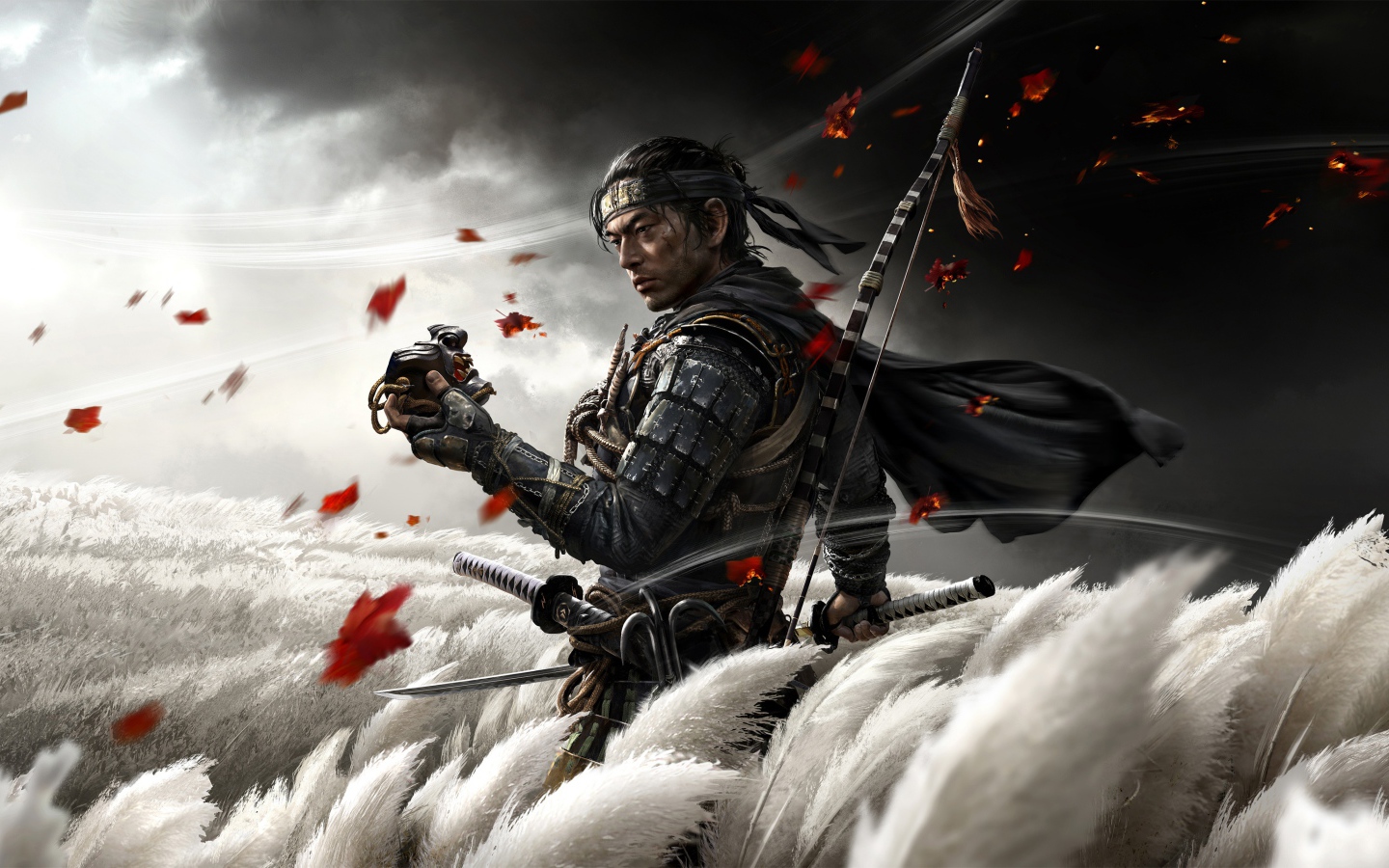 Samurai from the computer game Ghost of Tsushima, 2020