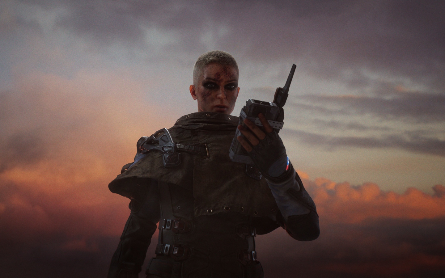 Девушка солдат, персонаж компьютерной игры Outriders, 2020