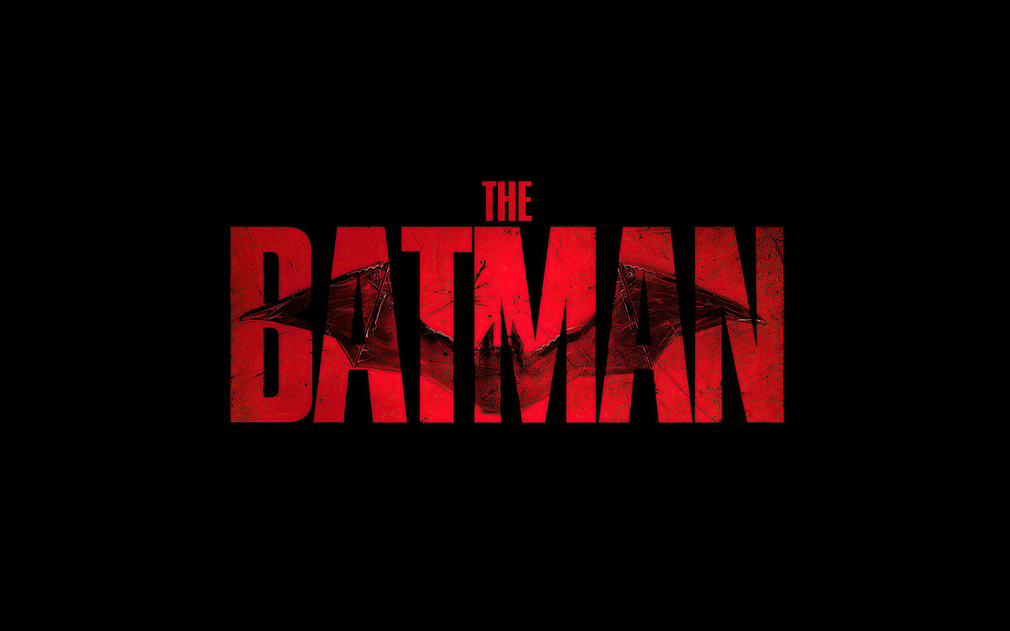 Логотип фильма Бэтмен на черном фоне