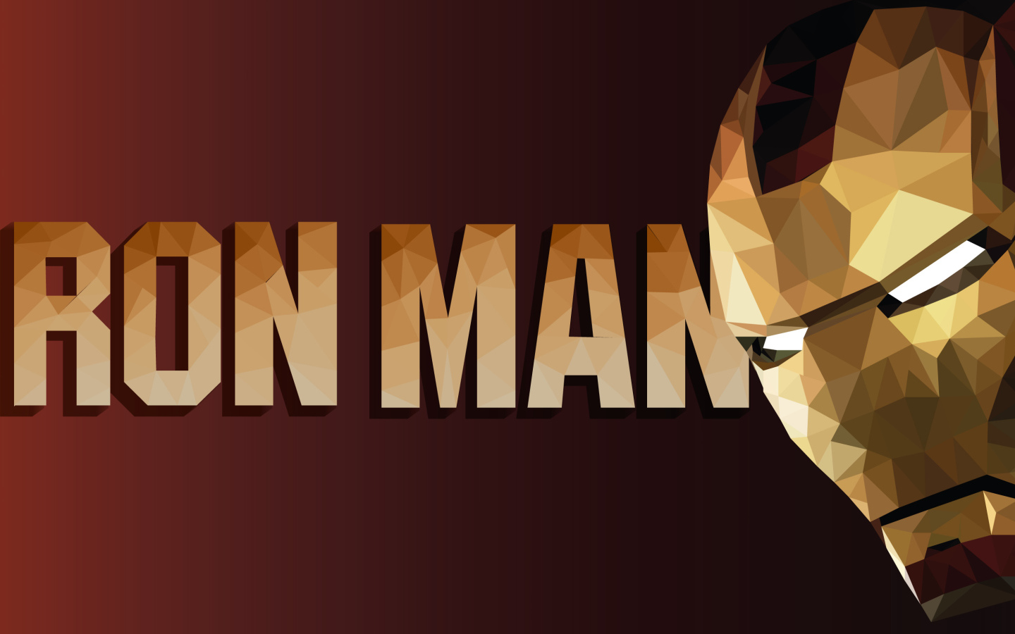 Персонаж Железный человек на красном фоне