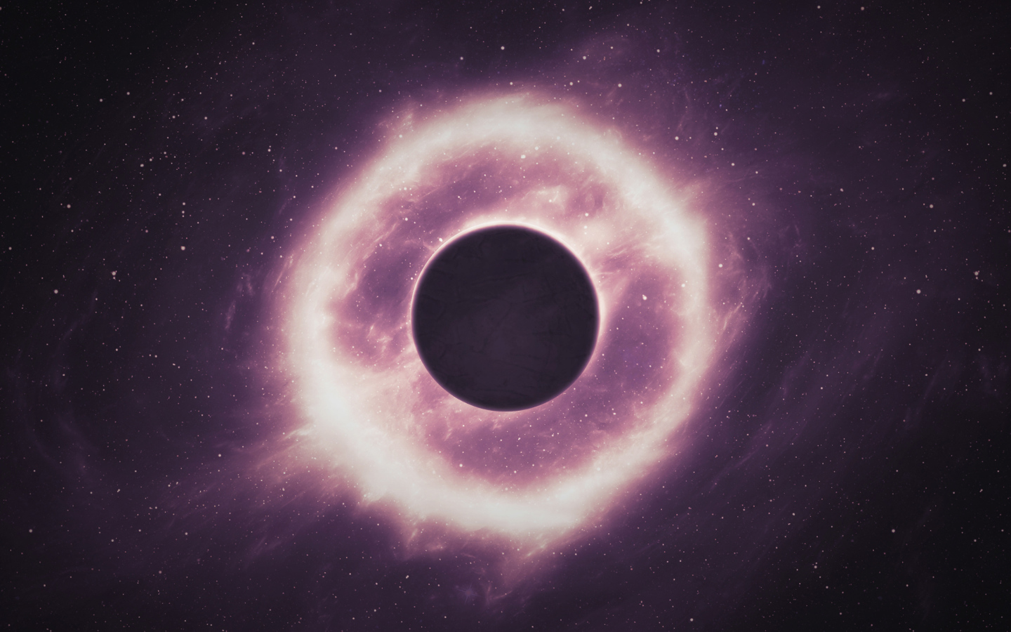 Планета в солнечной системе в огненном круге 