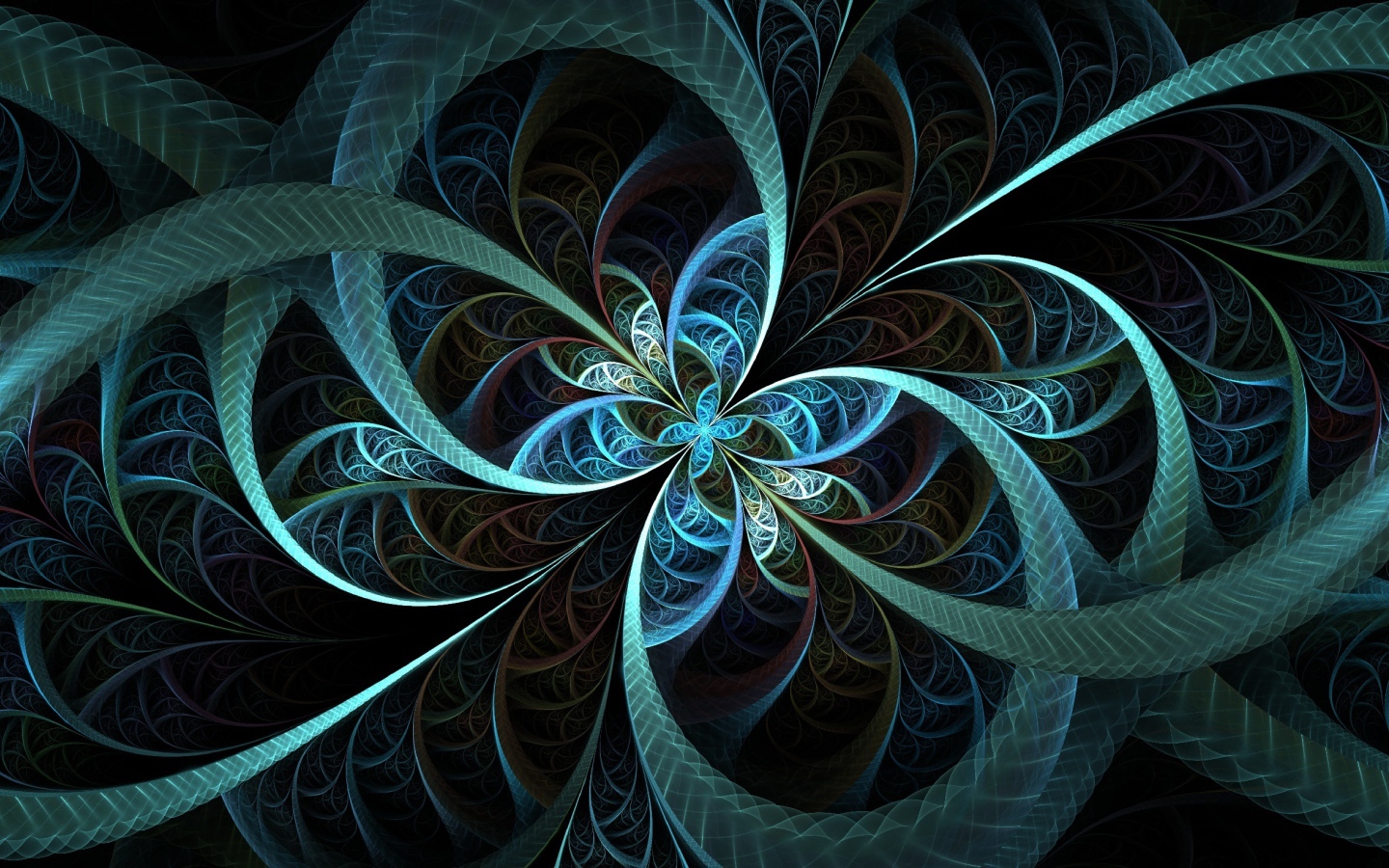 Красивый абстрактный узор на черном фоне