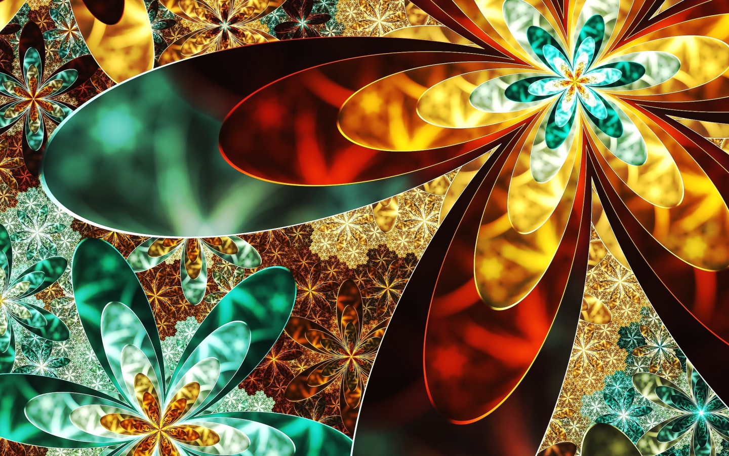 Красивые необычные абстрактные цветы 