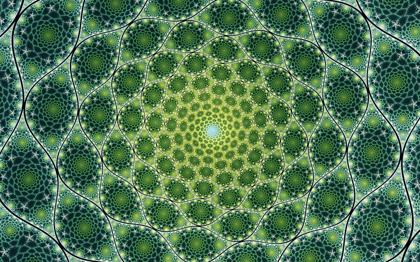 Красивый необычный зеленый узор