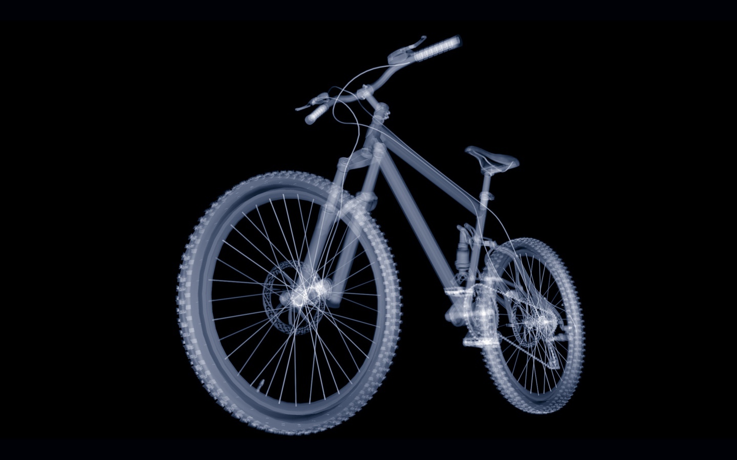 Велосипед на черном фоне 3д графика