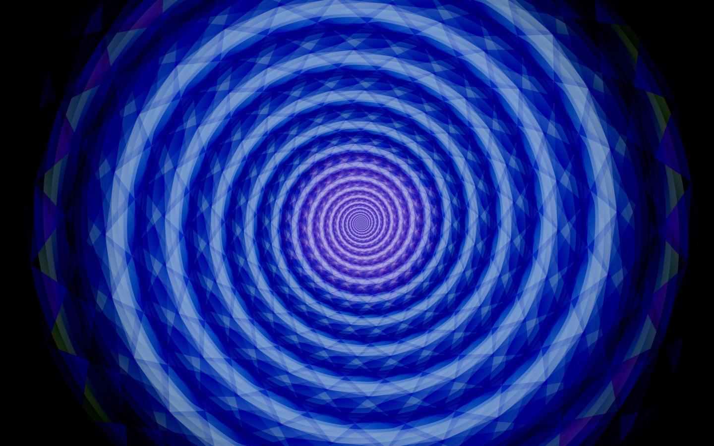 Синяя спираль на черном фоне