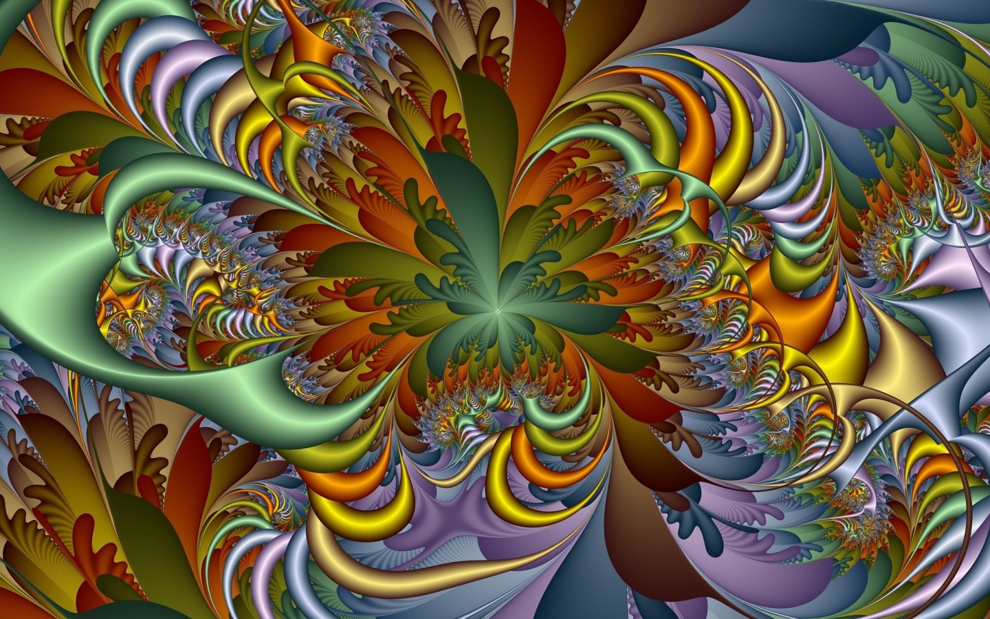 Фрактальный рисунок с необычным узором