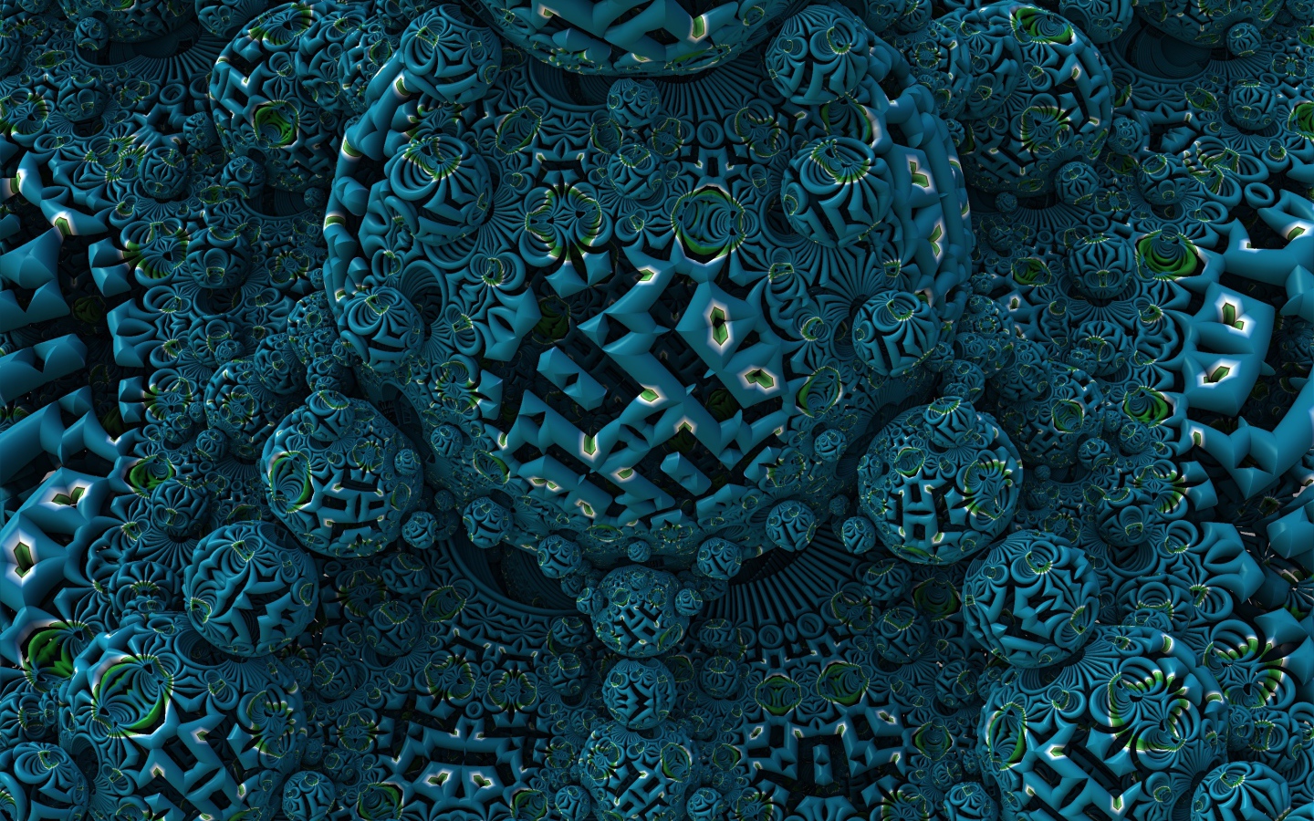 Геометрические фрактальные фигуры в необычном рисунке