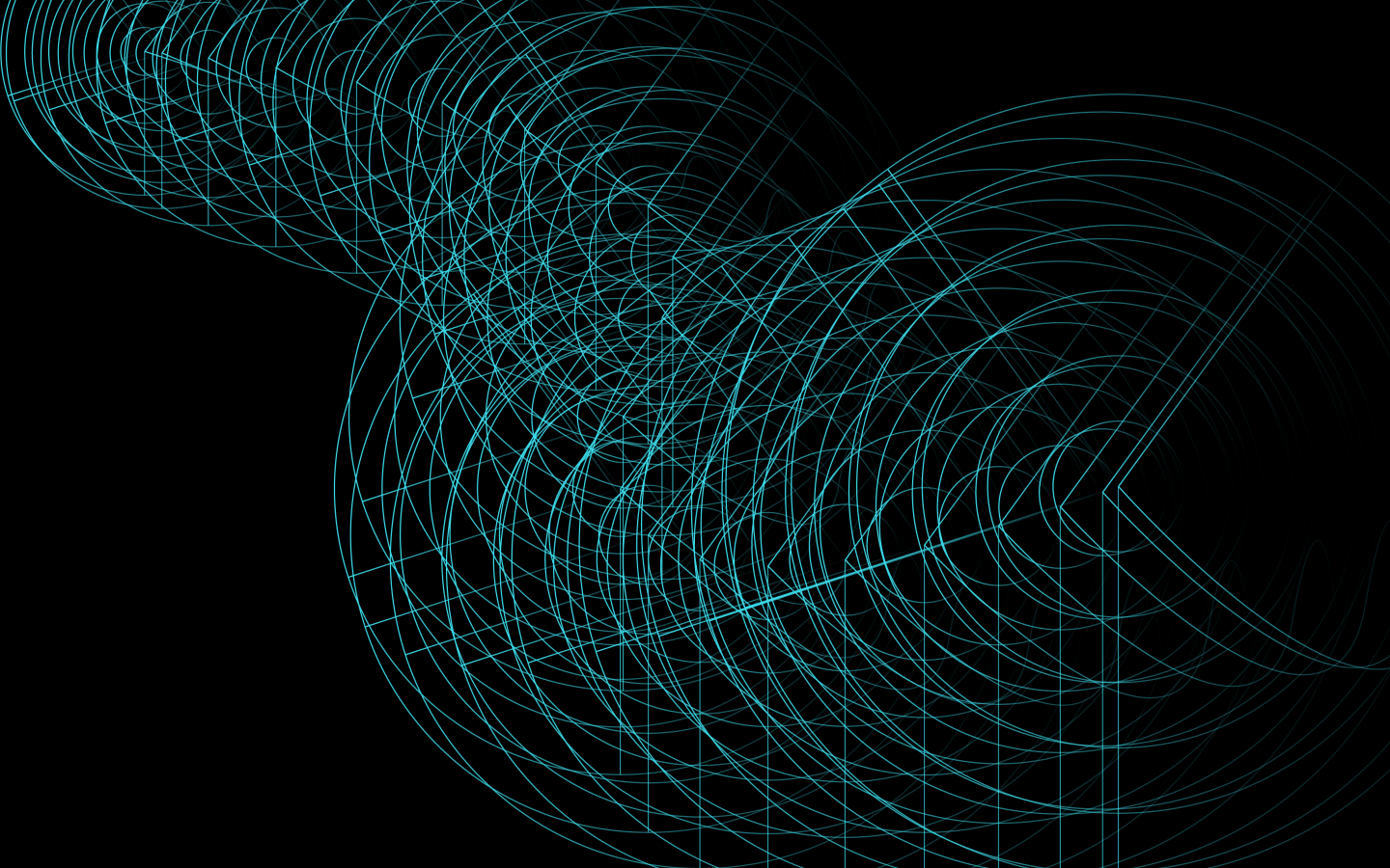 Неоновая голубая сетка на черном фоне 