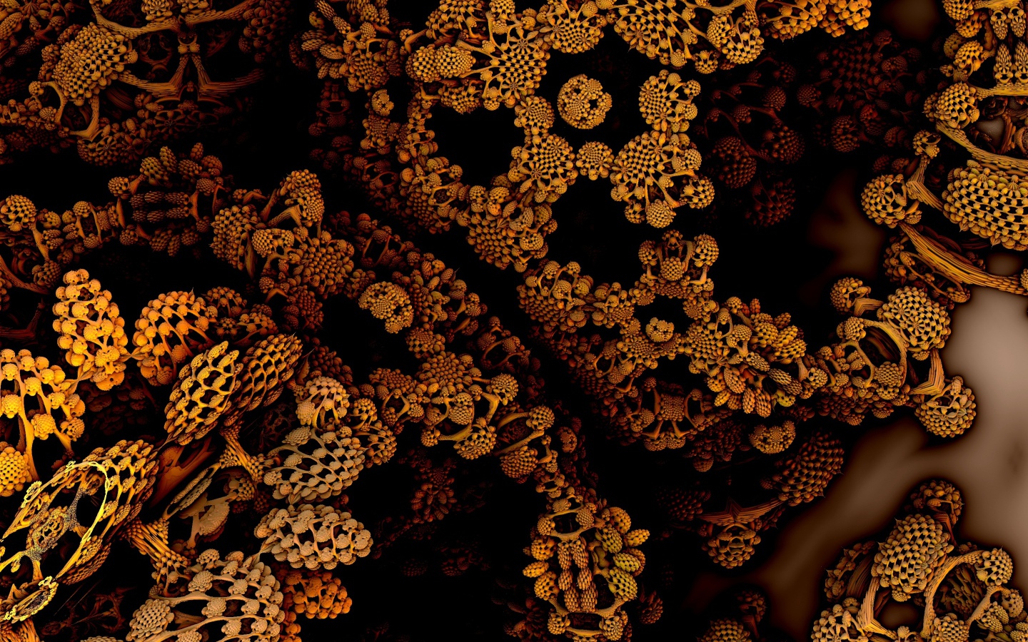 Необычный коричневый фрактальный рисунок