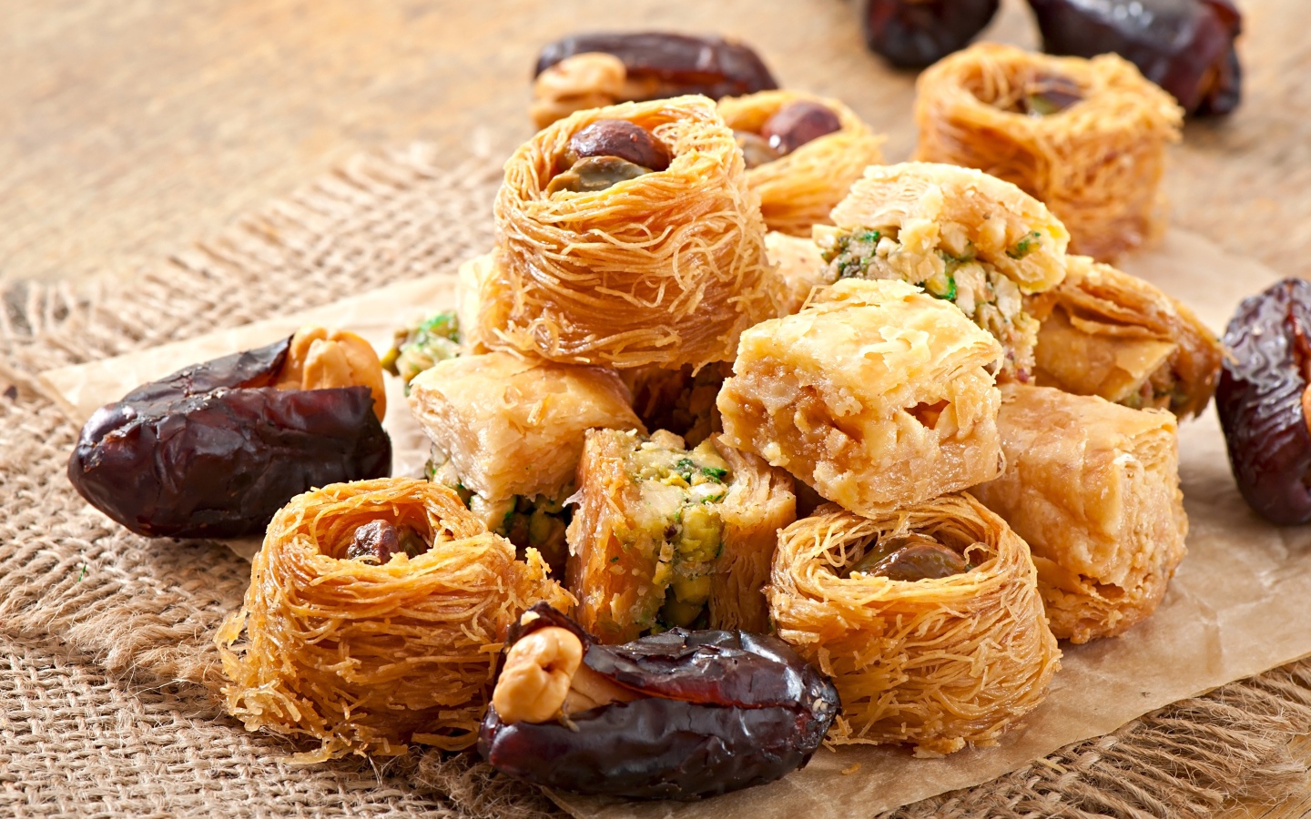 Восточная пахлава с финиками 