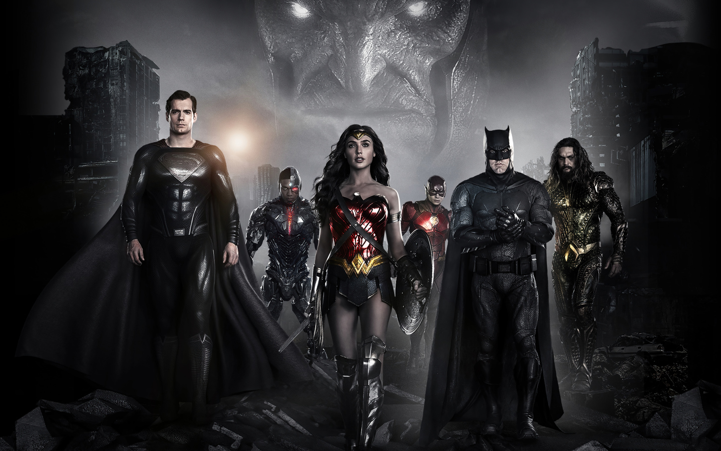 Постер с главными героями фильма   Лига справедливости Зака Снайдера, 2021