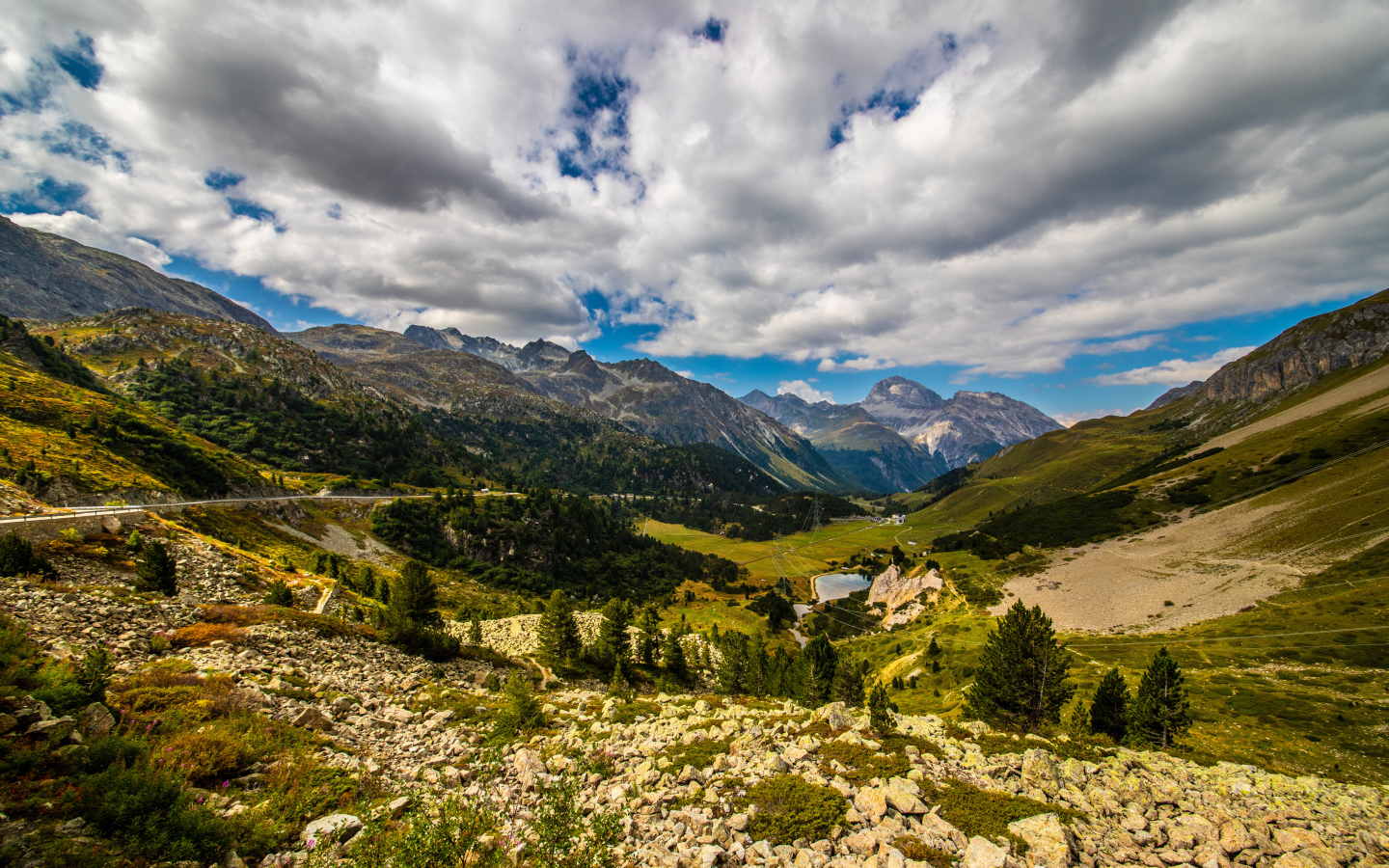 Перевал Альбула, Альпы. Швейцария